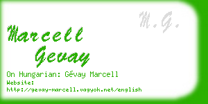 marcell gevay business card